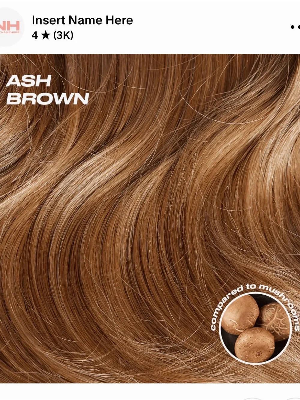 Insert Name Here Molly Clip-In Ponytail - Ash Brown - BRAND NEW